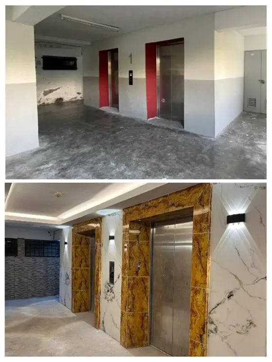 Lift Lobby – Before and After